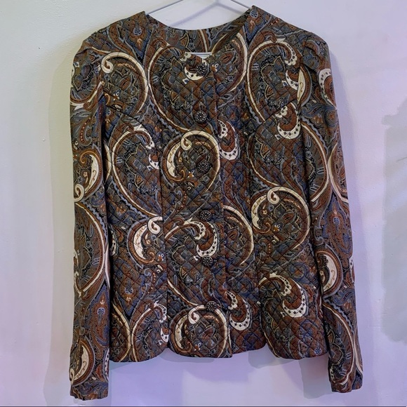 Vintage paisley suit/skirt set - Picture 8 of 14